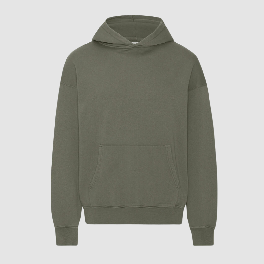 Organic Oversized Hood Dusty Olive