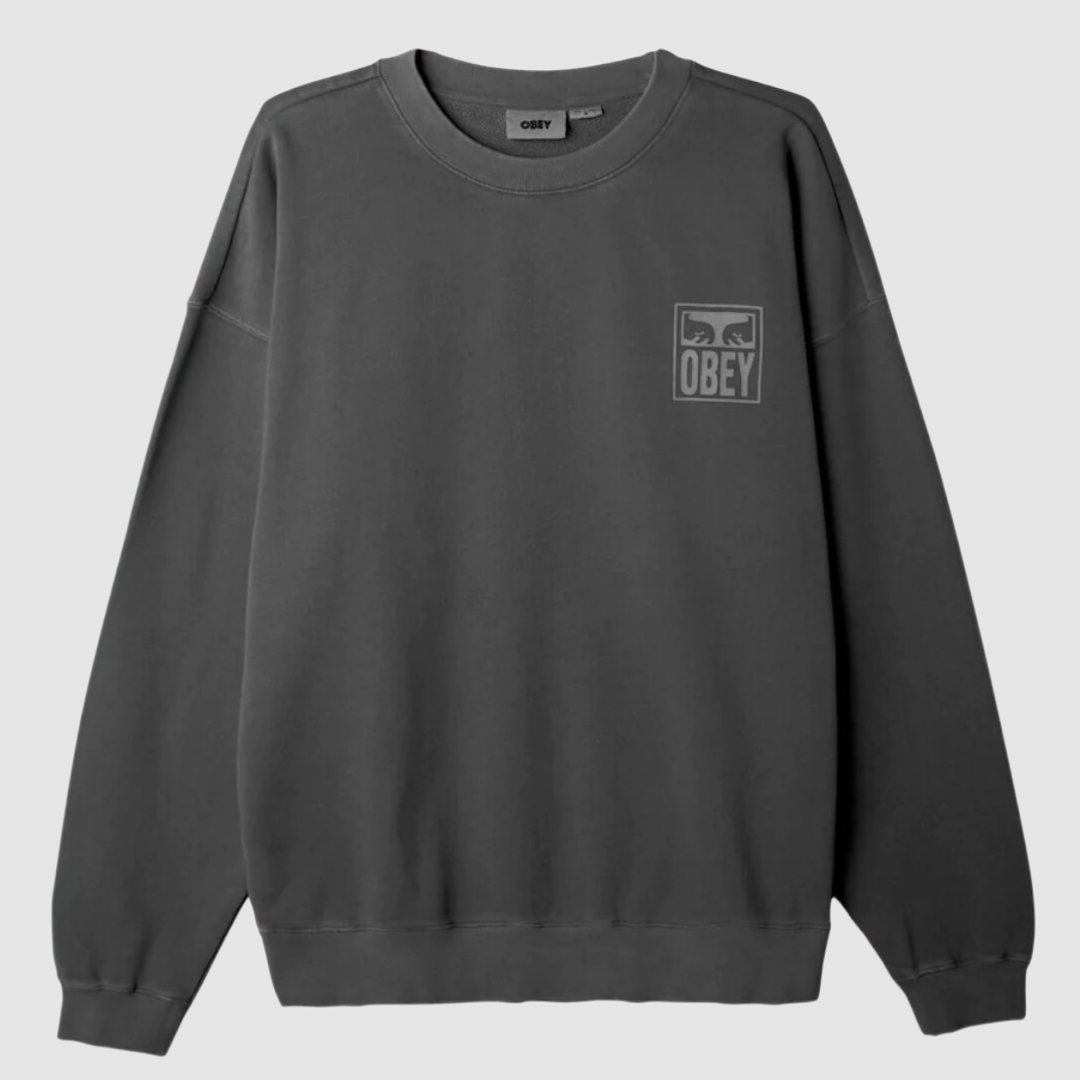 Pigment Obey Eyes Icon Extra Heavy Crew Pirate Black