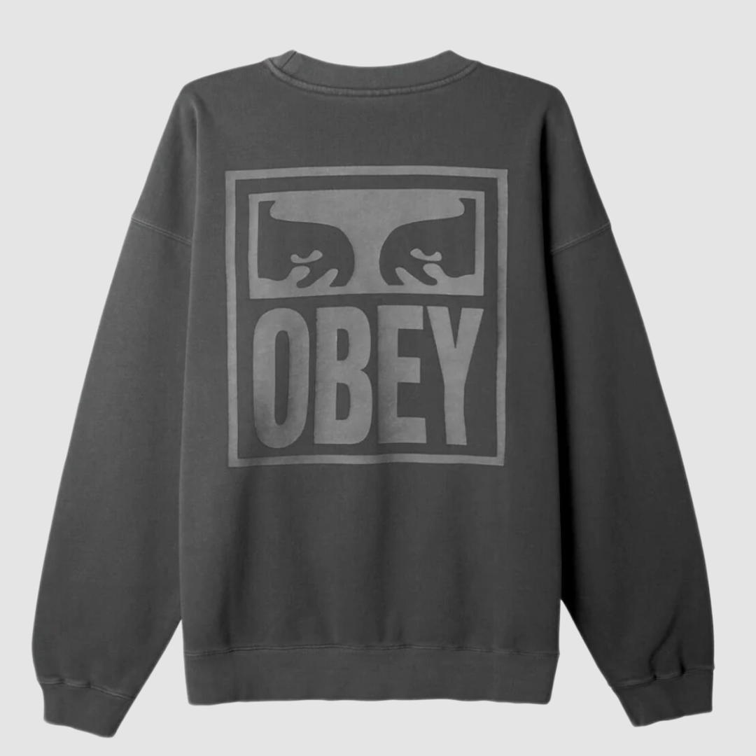 Pigment Obey Eyes Icon Extra Heavy Crew Pirate Black