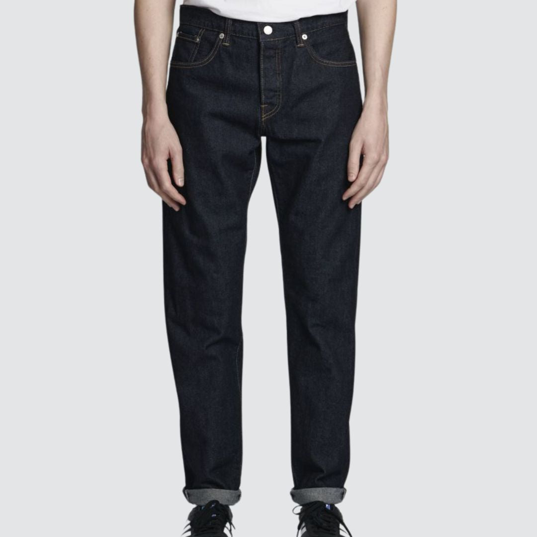 Regular Tapered Jeans Blue Rinsed