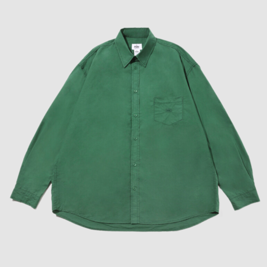 Relaxed Cotton Shirt Green