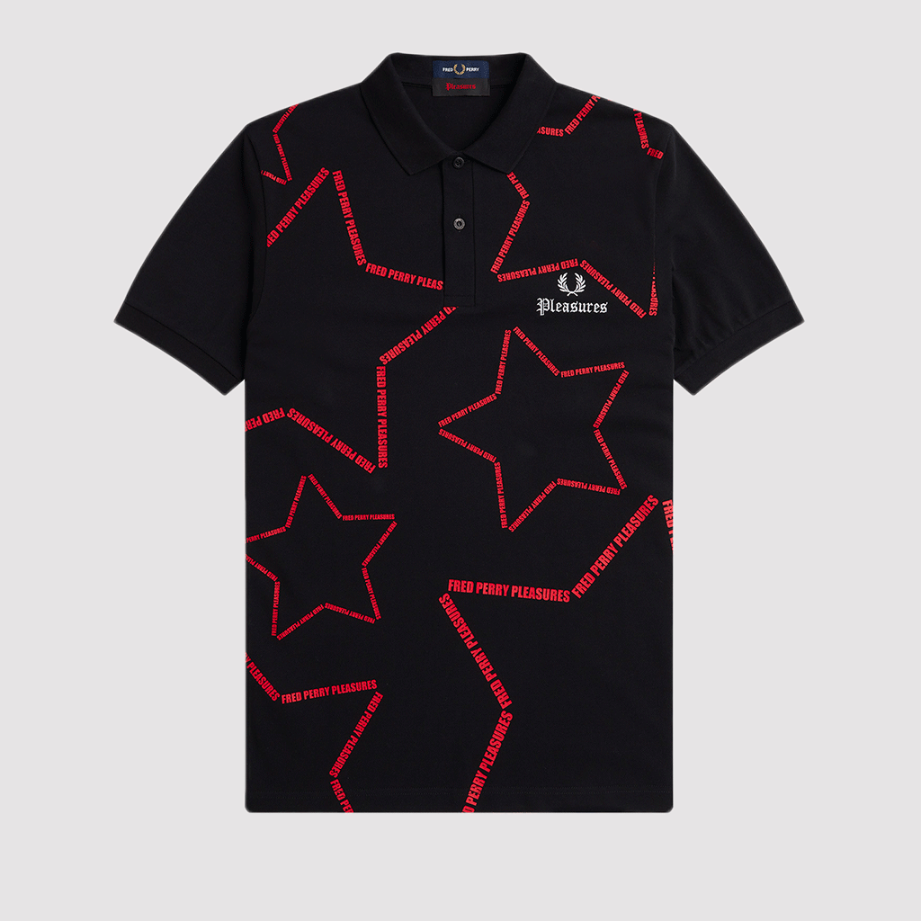 Star Fred Perry Shirt Black