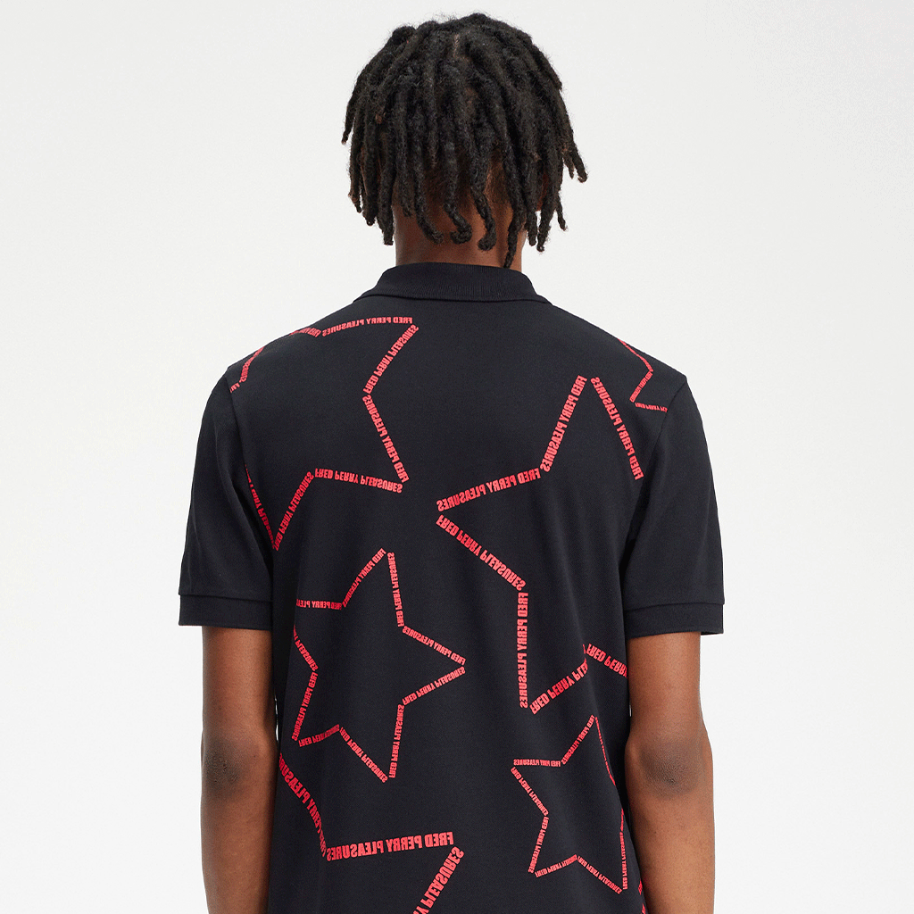 Star Fred Perry Shirt Black
