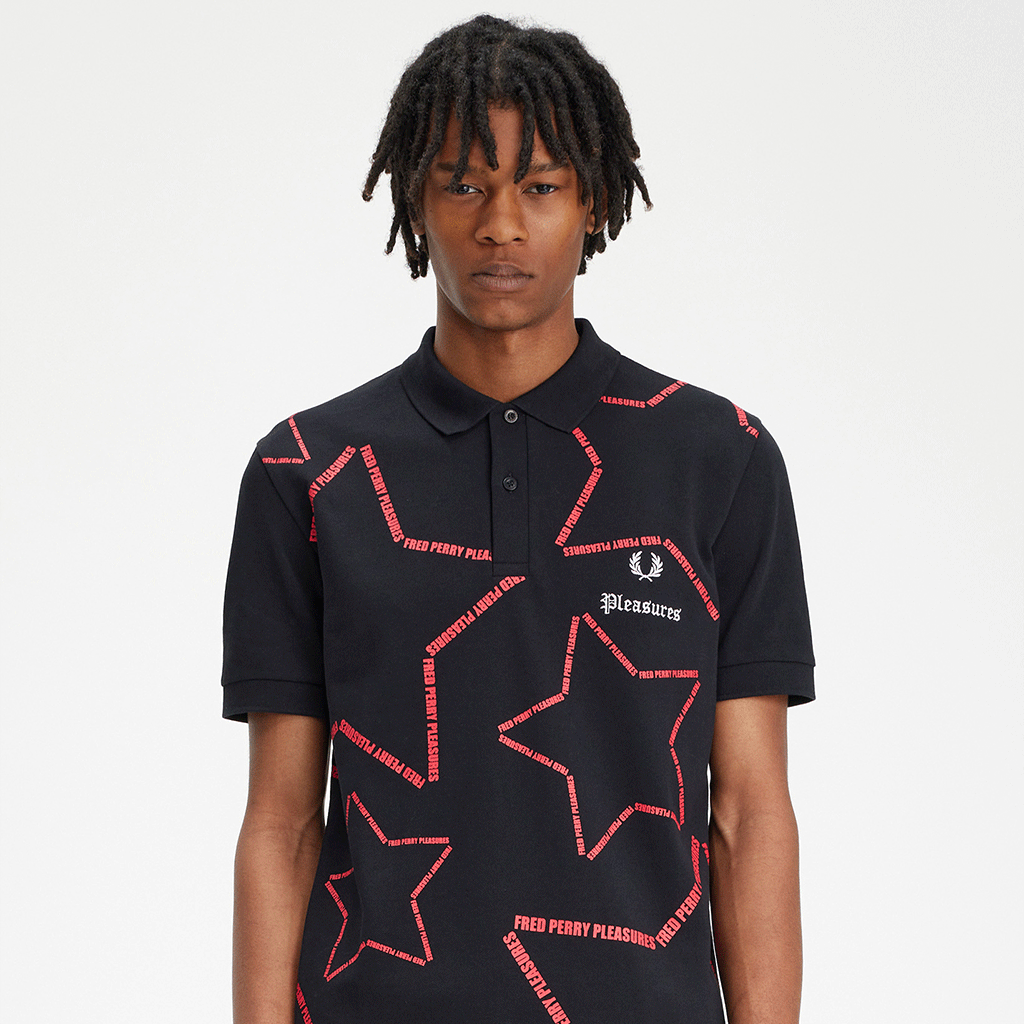 Star Fred Perry Shirt Black