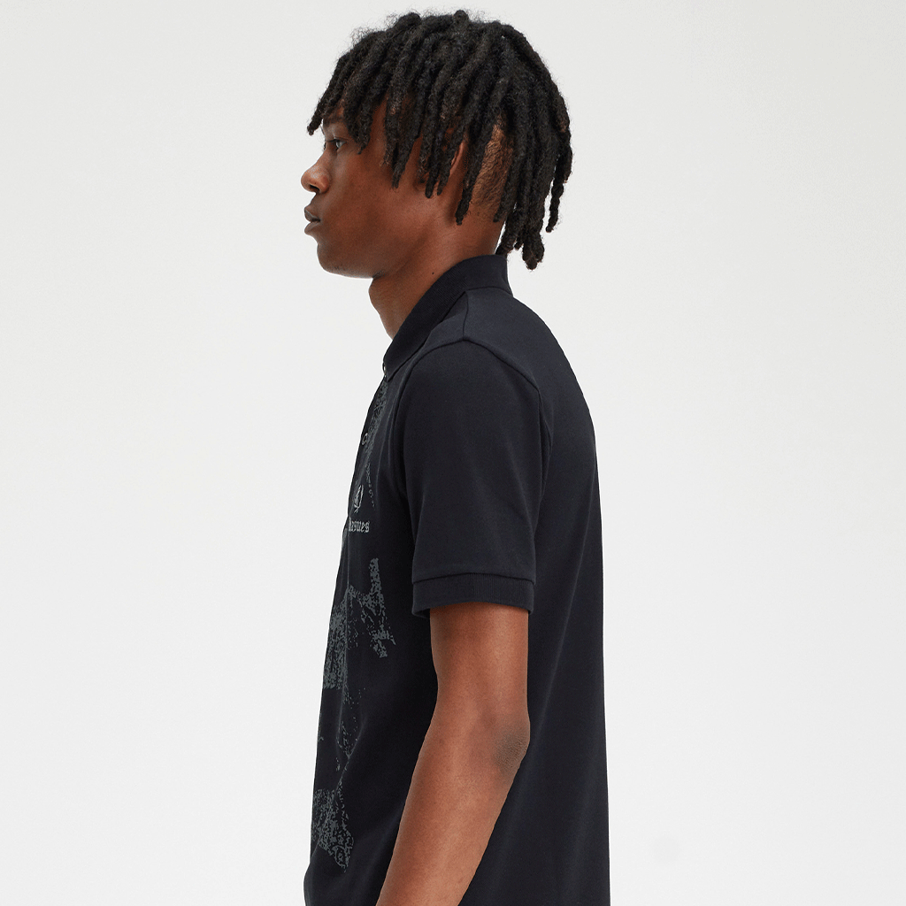 Skull Fred Perry Shirt Black