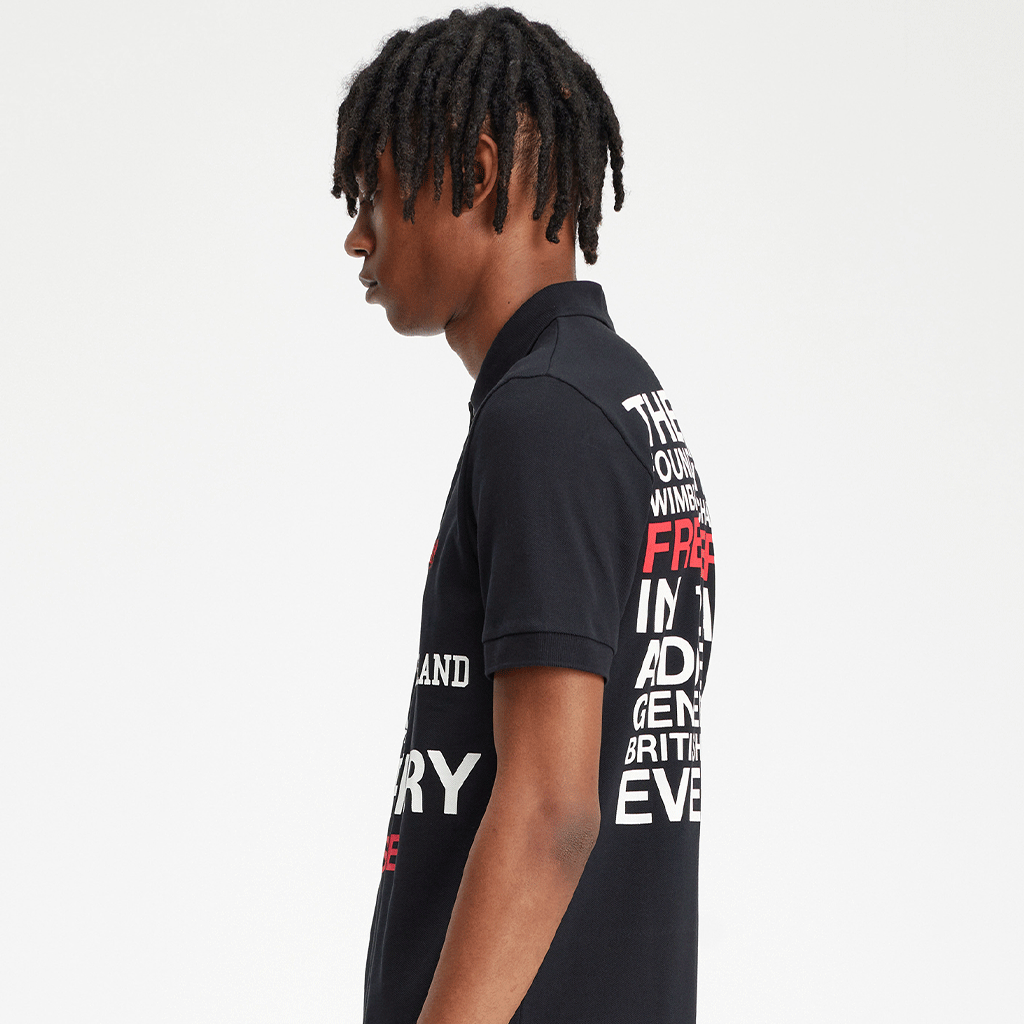 Logo Fred Perry Shirt Black