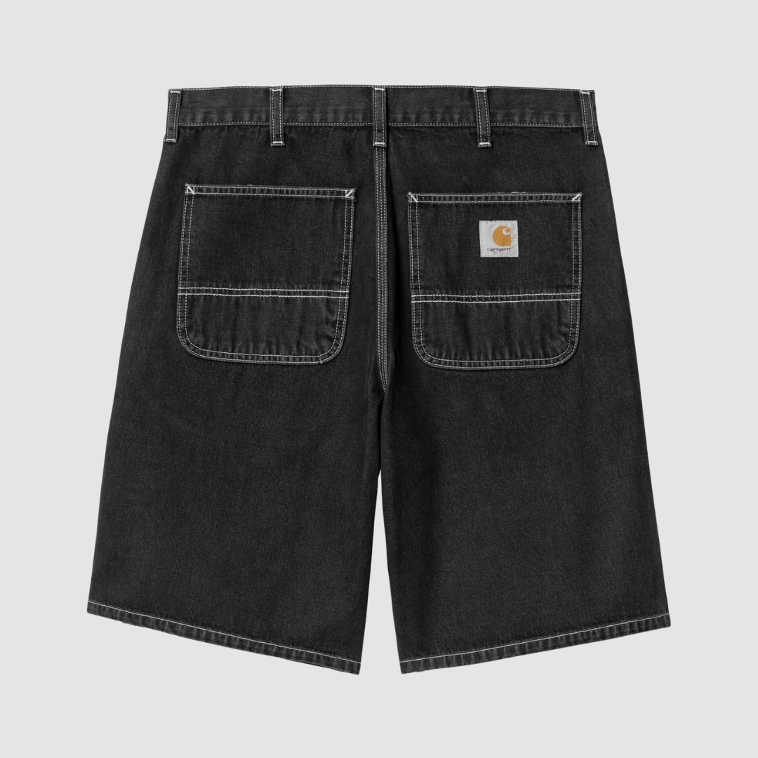 Simple Short Black Stone Washed