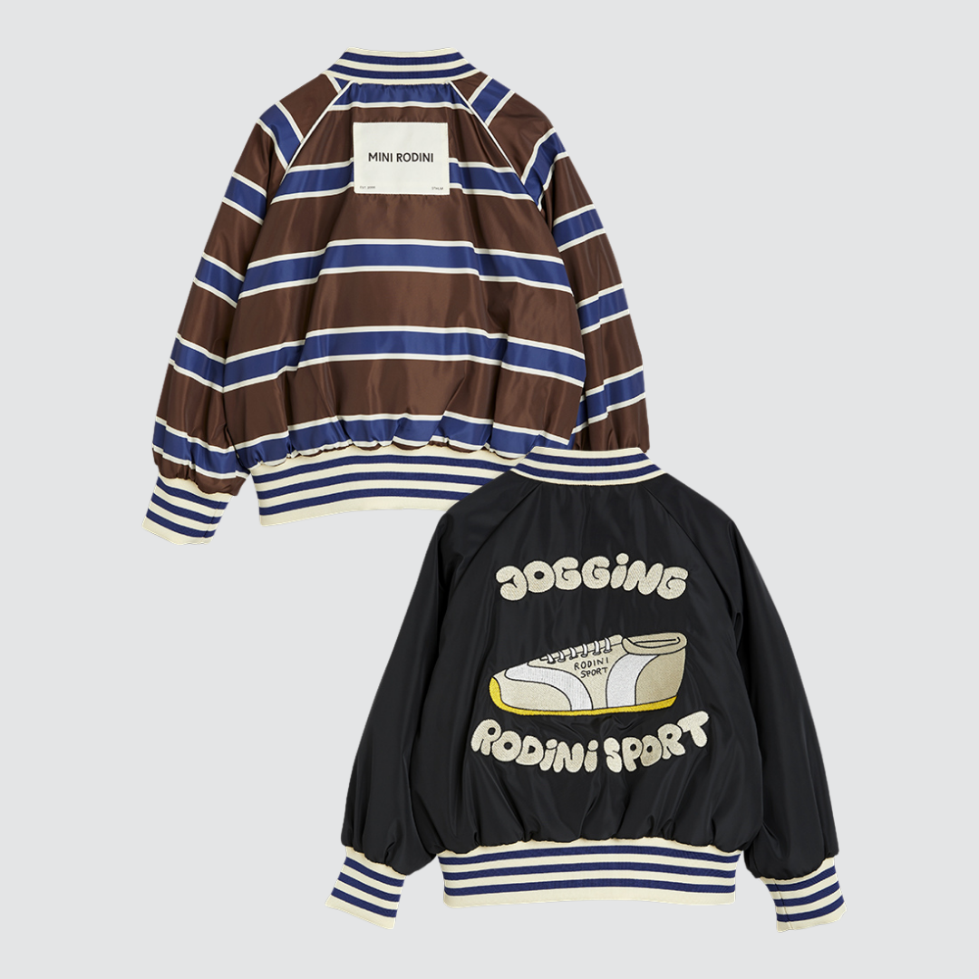 Stripe Reversible Basketball Jacket Multi