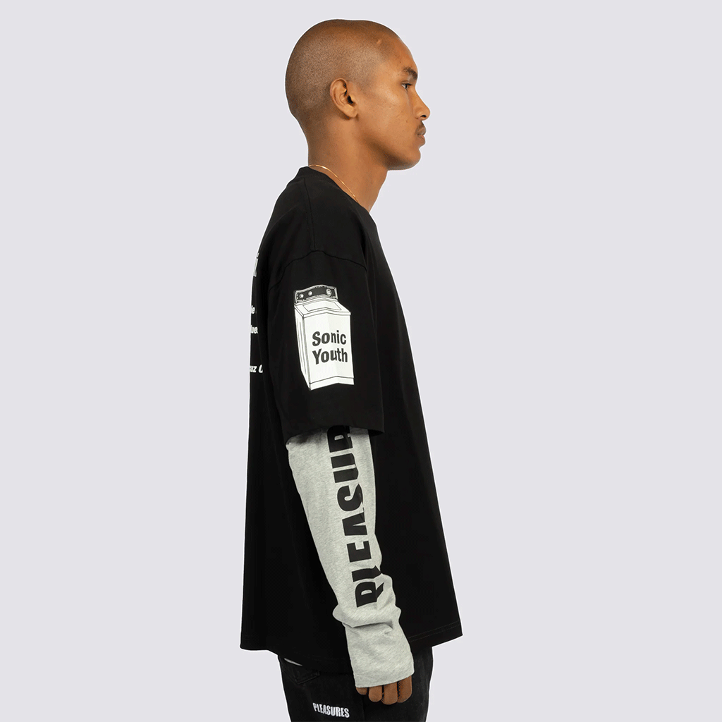 Becuz Layered Long Sleeve Black / Grey