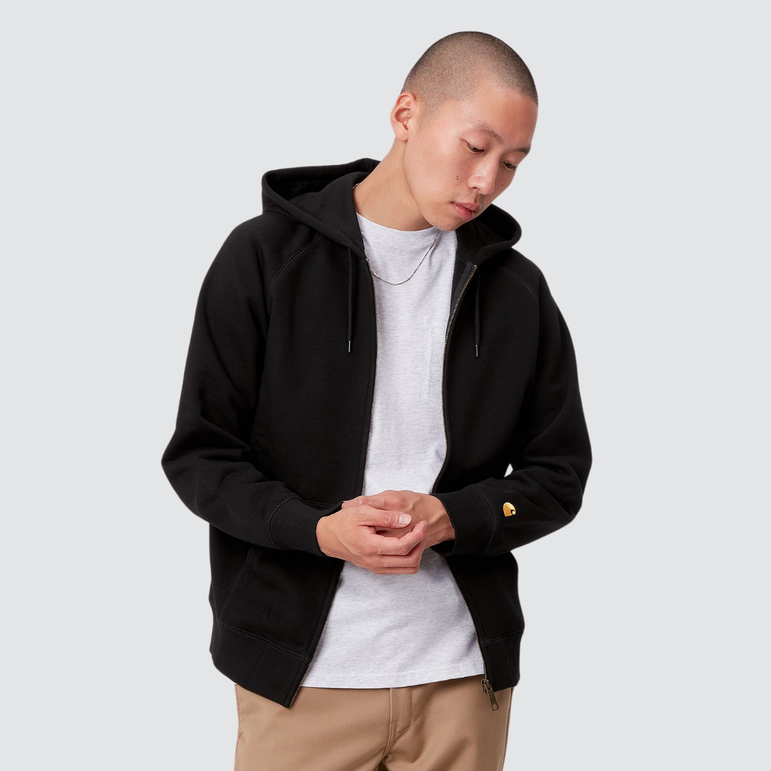 Hooded Chase Jacket Black / Gold
