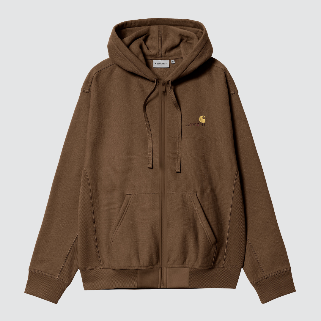 Hooded American Script Jacket Lumber