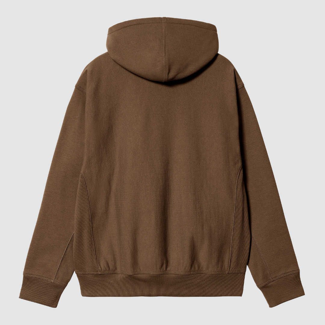 Hooded American Script Jacket Lumber