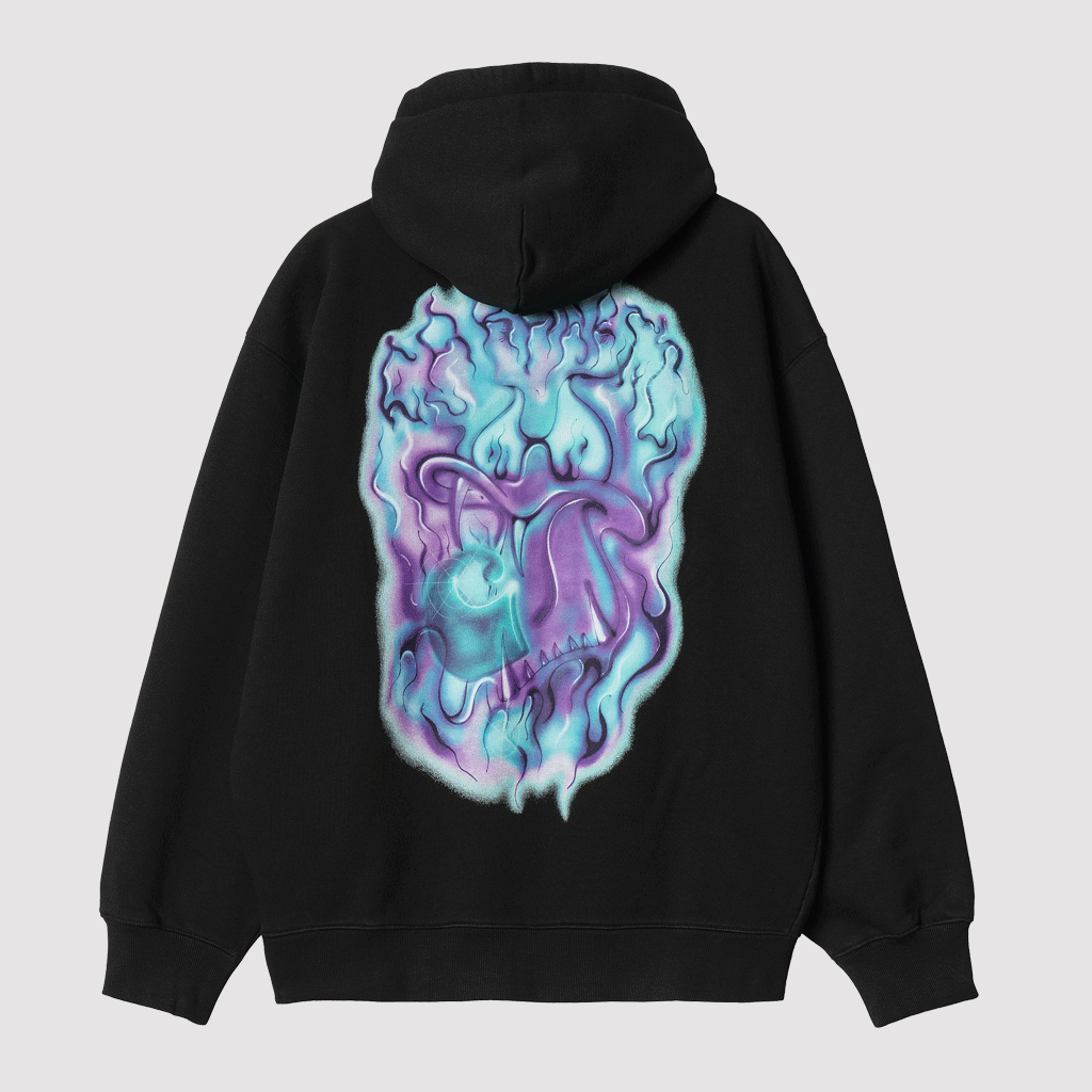 Hooded Babybrush Duck Sweat Black