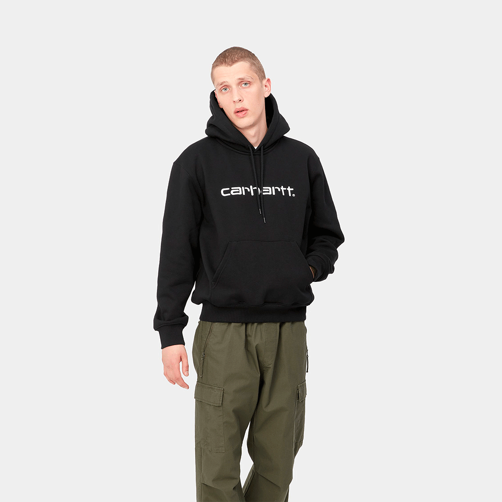 Hooded Carhartt Sweat Black / White