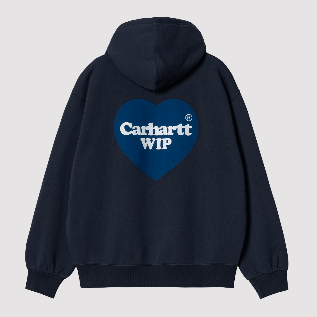 Hooded Heart Sweat Blue