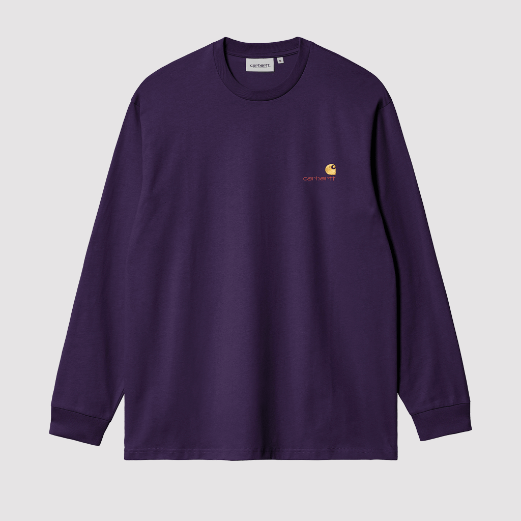 L/S American Script T-Shirt Cassis