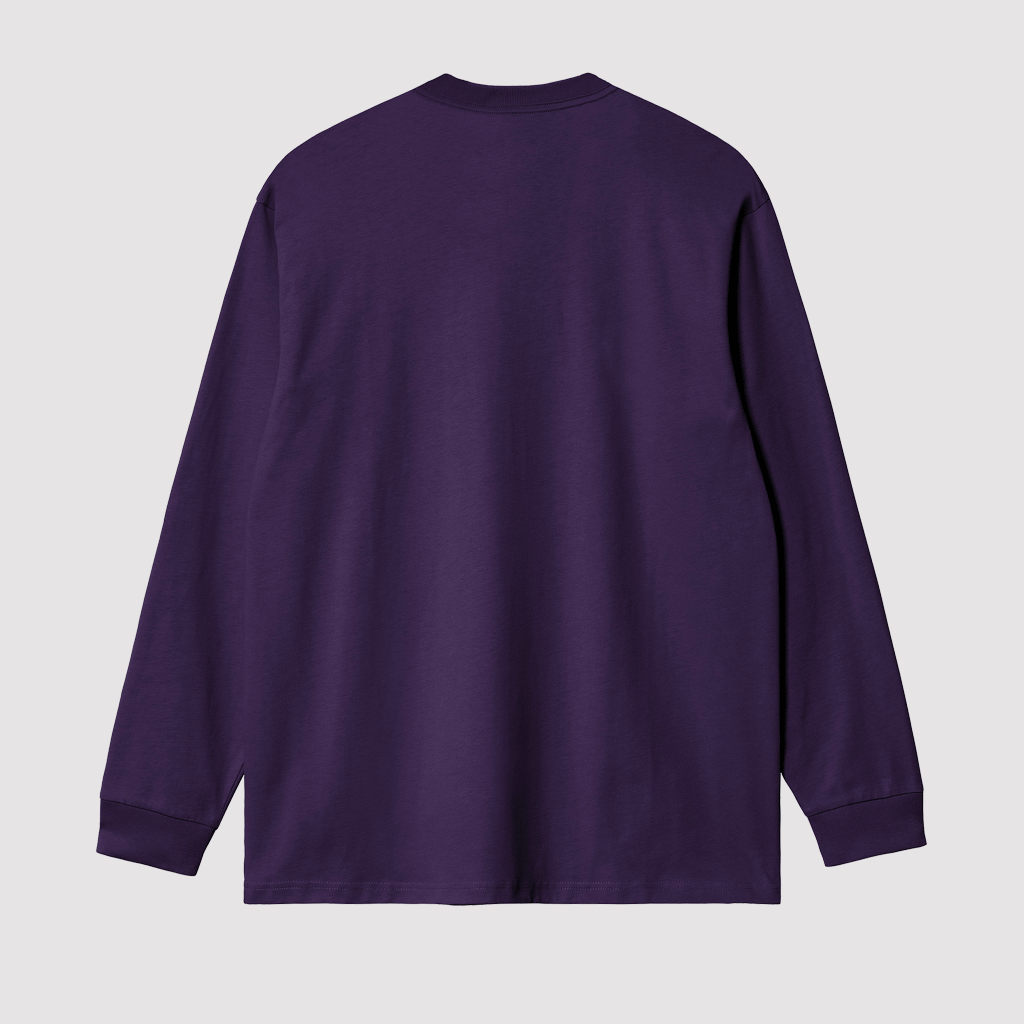 L/S American Script T-Shirt Cassis