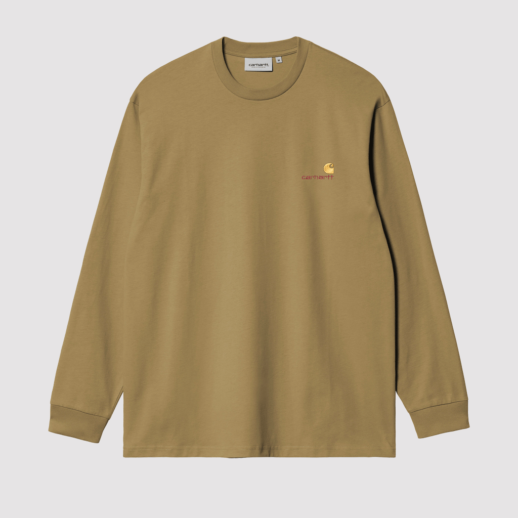 L/S American Script T-Shirt Larch