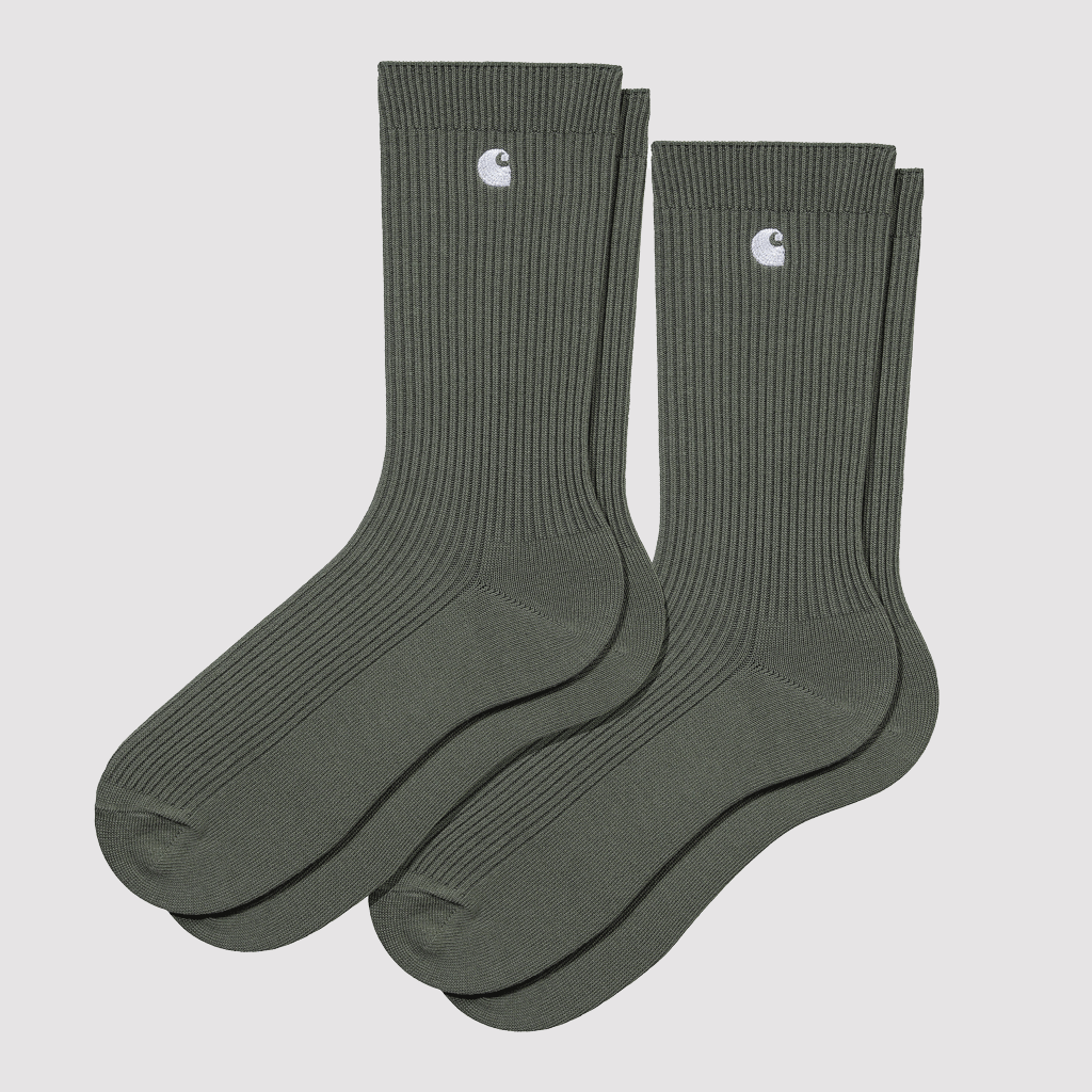Madison Pack Socks Plant / White