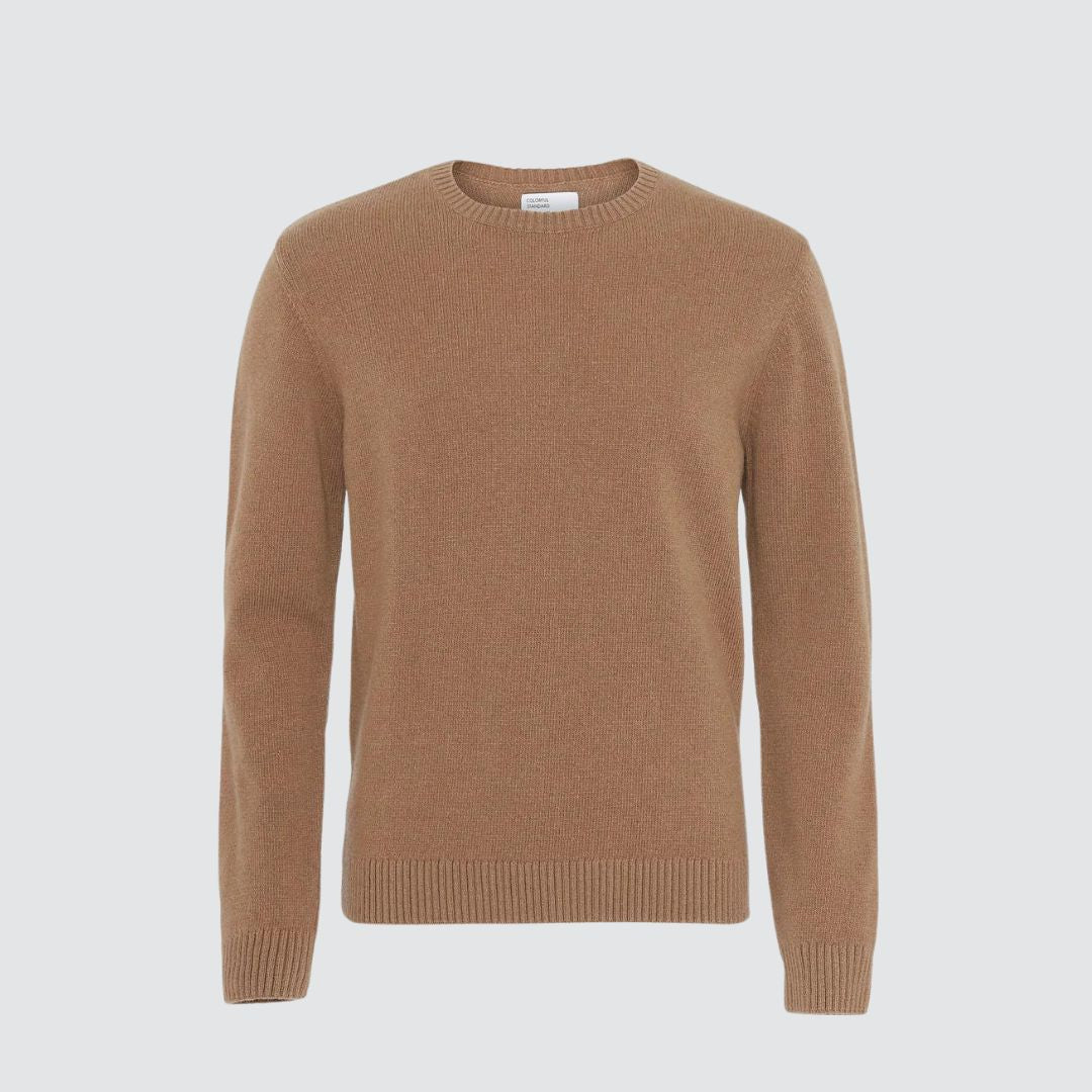 Classic Merino Wool Crew Sahara Camel