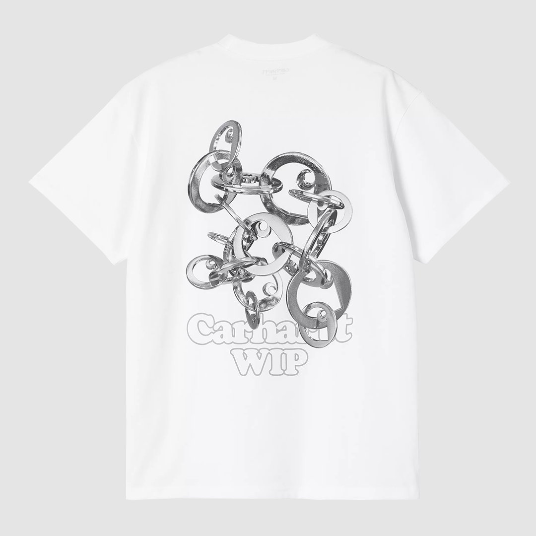 S/S Linked Charms T-Shirt White / Silver