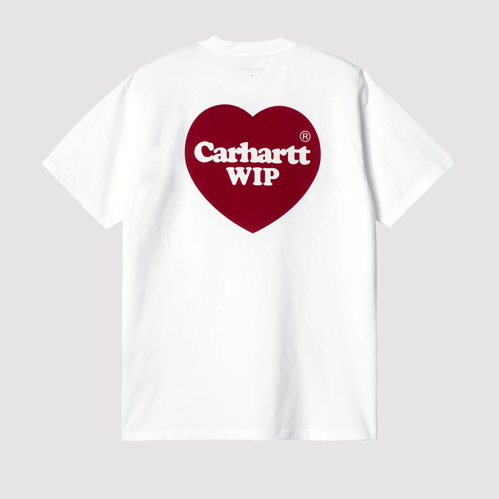 S/S Double Heart T-Shirt White