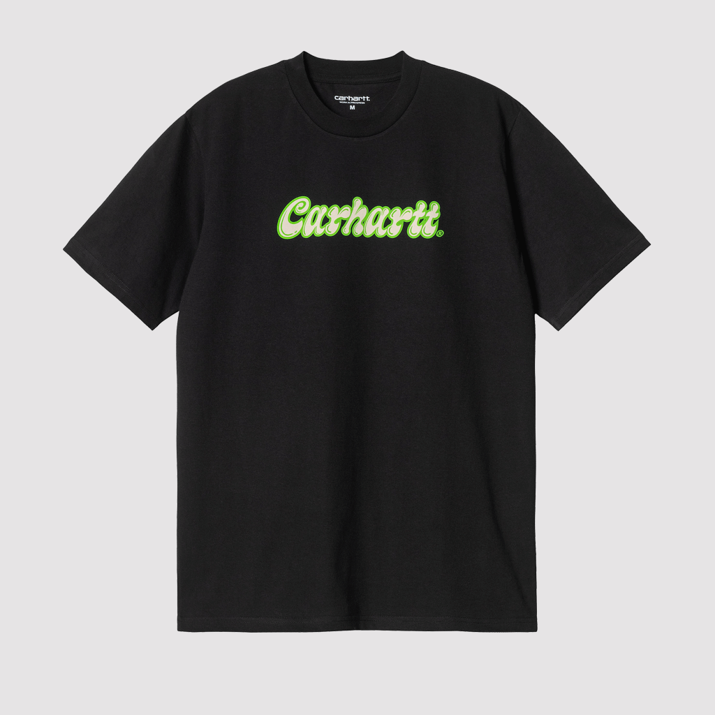 S/S Liquid Script T-Shirt Black