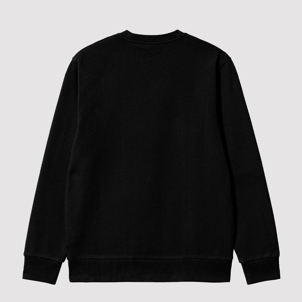 Script Embroidery Sweat Black / White