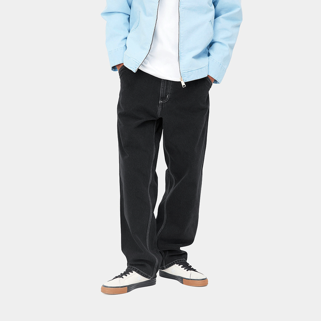 Simple Pant Black Heavy Stone Washed