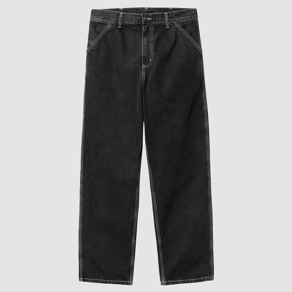 Simple Pant Black Stone Washed