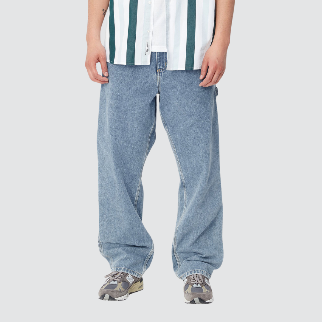 Single Knee Pant Blue Stone Bleached