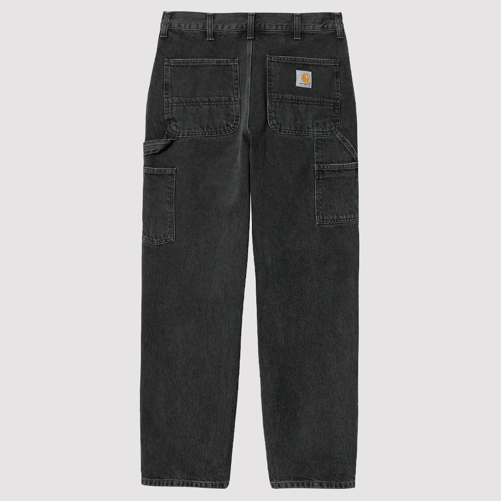 Single Knee Pant Black Stone Washed
