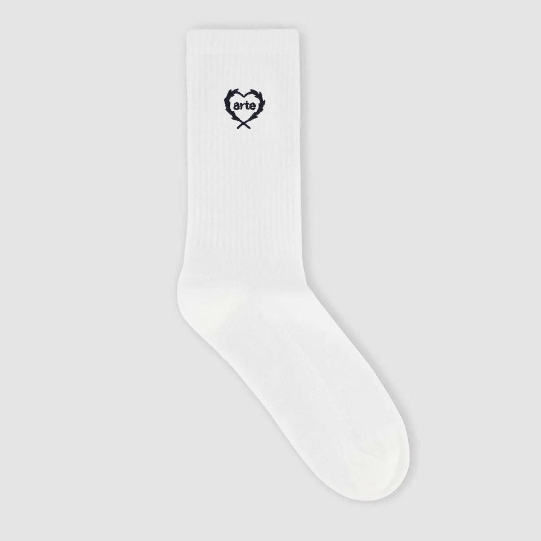 Arte Small Heart Socks White