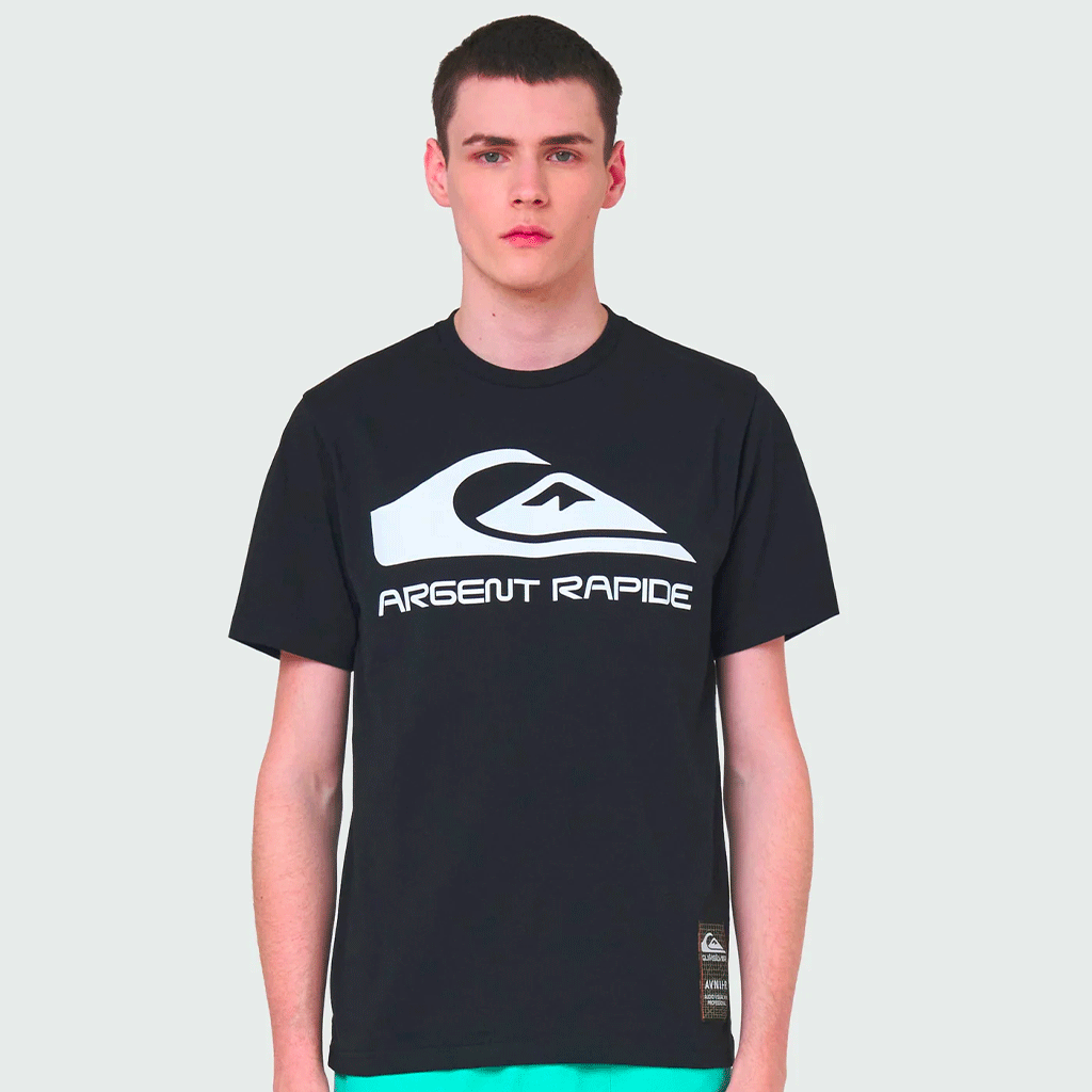 T-Shirt Source Black Argent Rapide Avnier Quiksilver