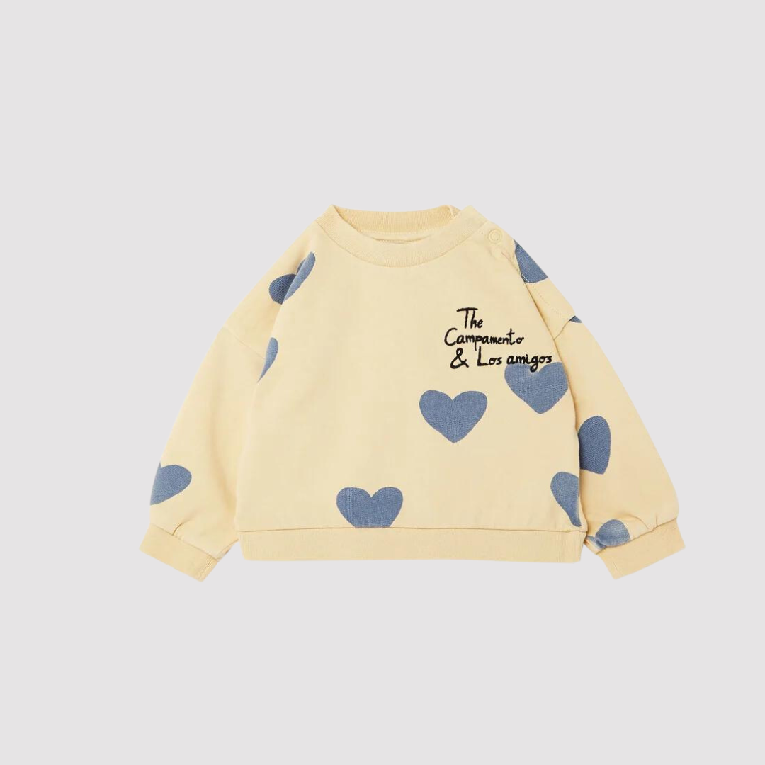 Hearts Baby Sweat Yellow