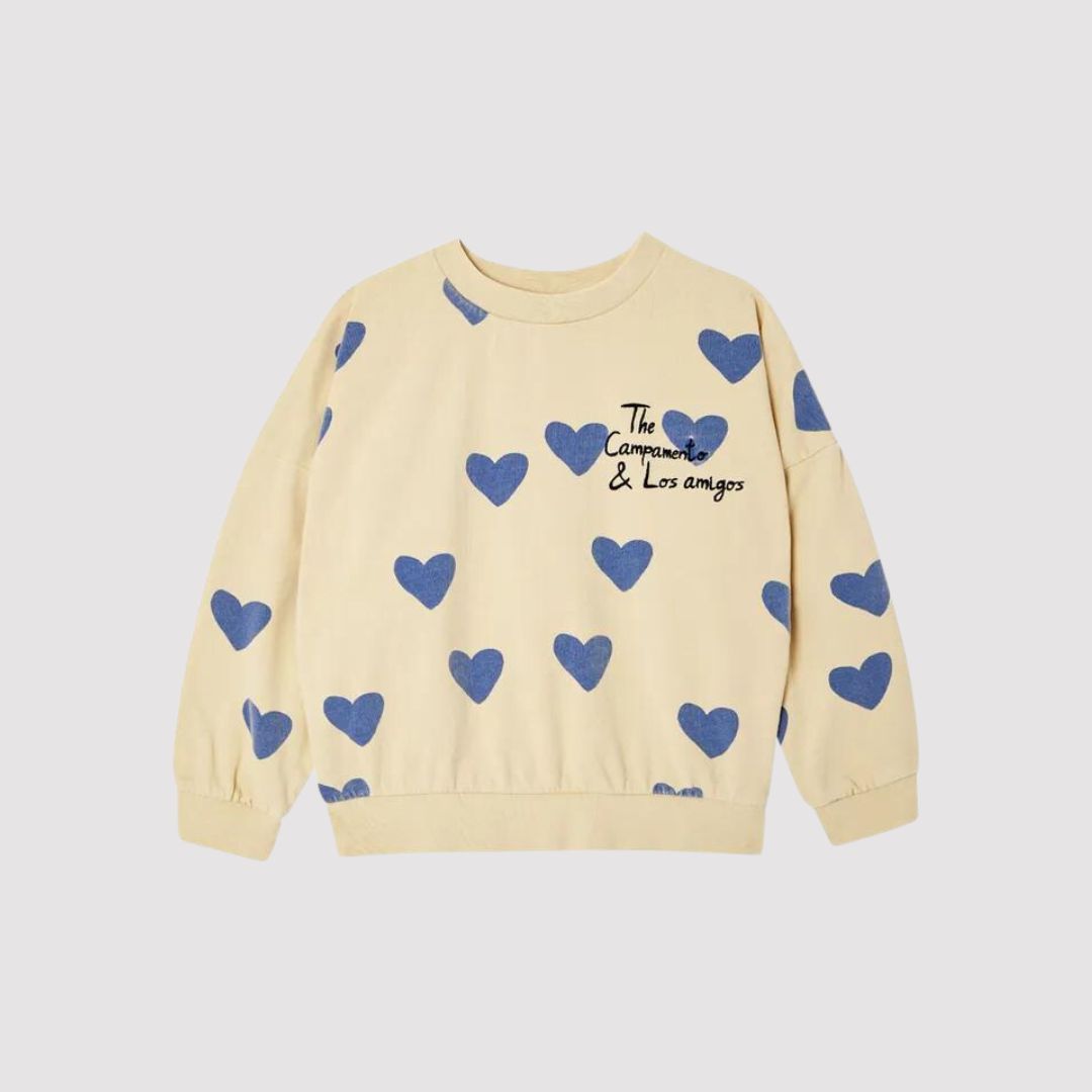 Hearts Oversized Sweat Yellow