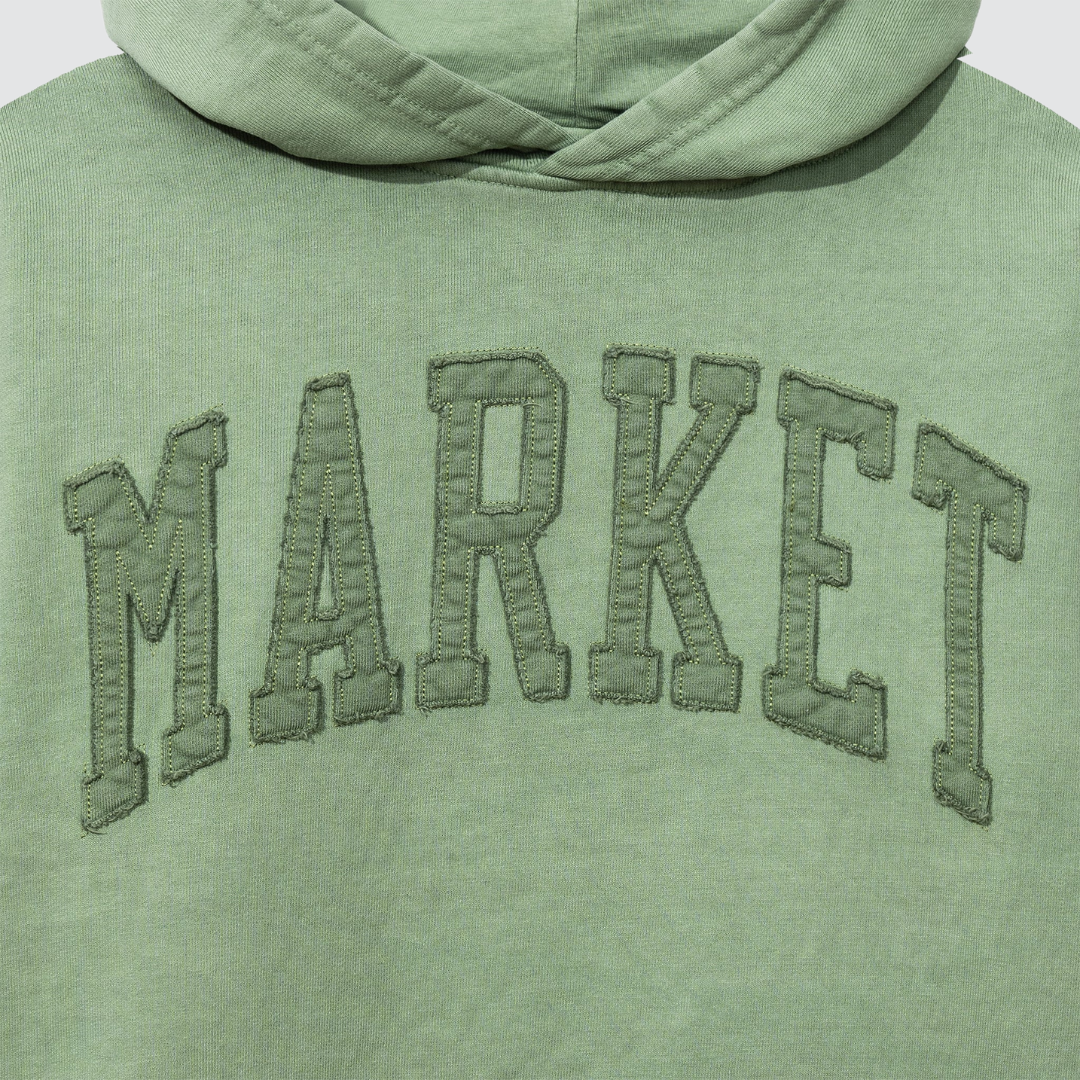 Vintage Wash Arc Hoodie Basil