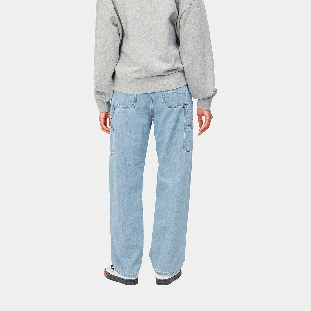 W' Pierce Pant Straight Blue Stone Bleached