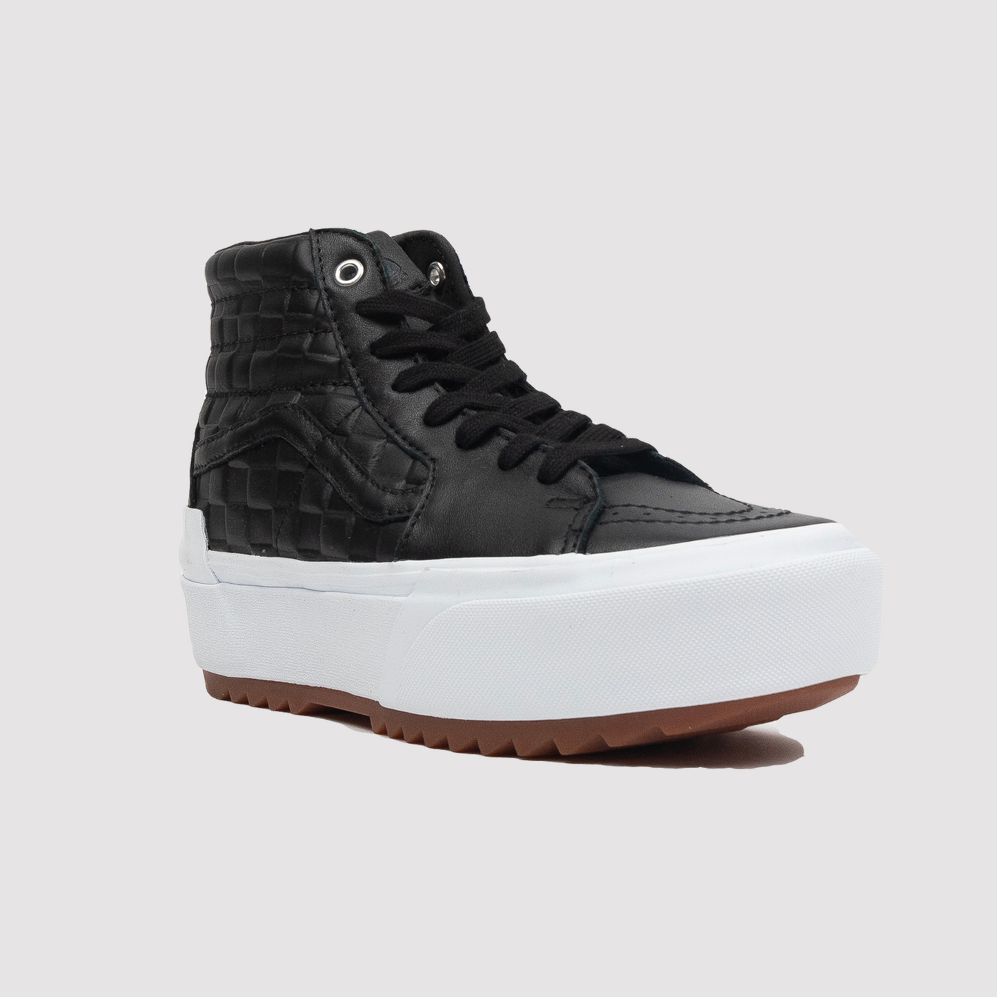 UA SK8-Hi Stacked (Emboss Check) Black / True White
