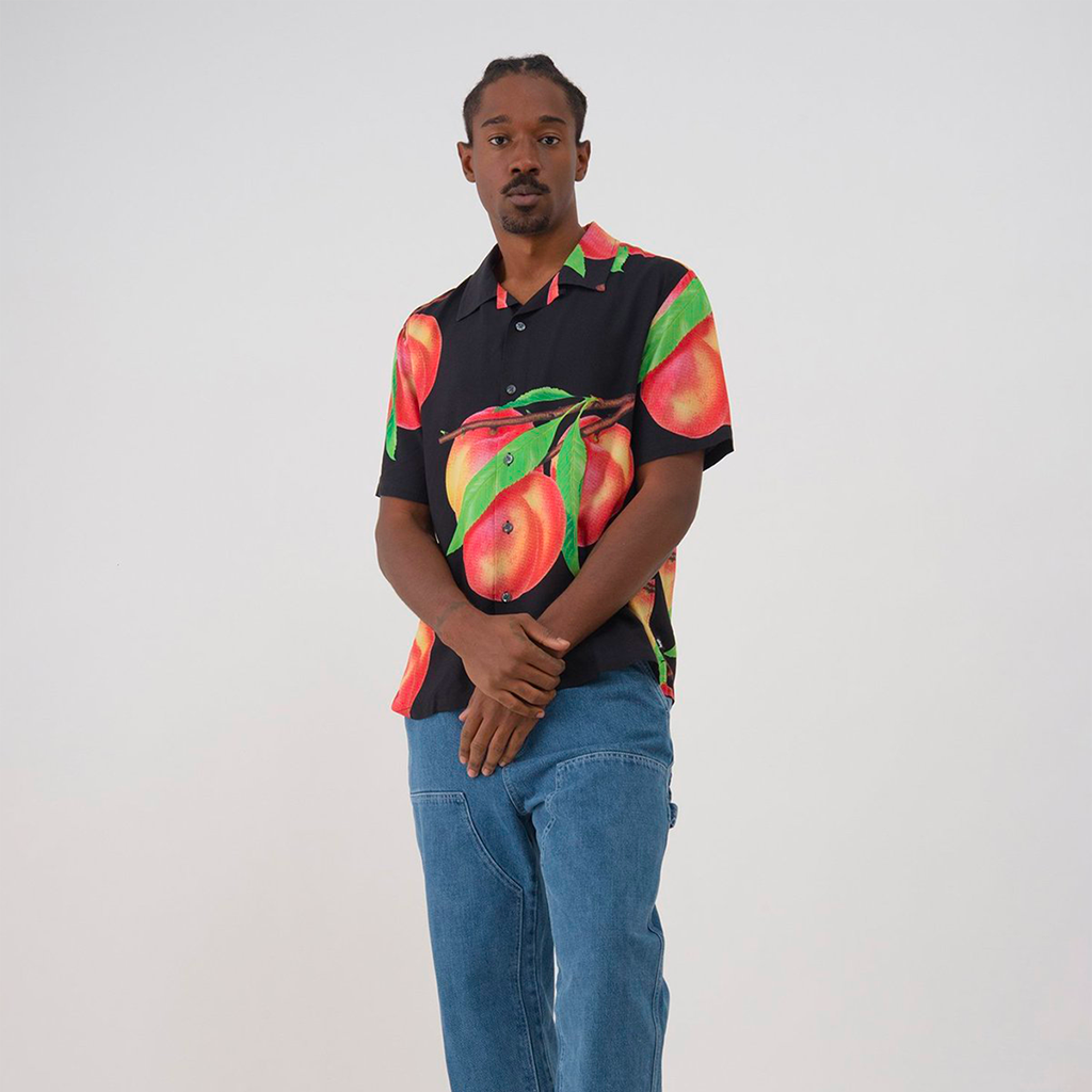 Peach Pattern Shirt Black