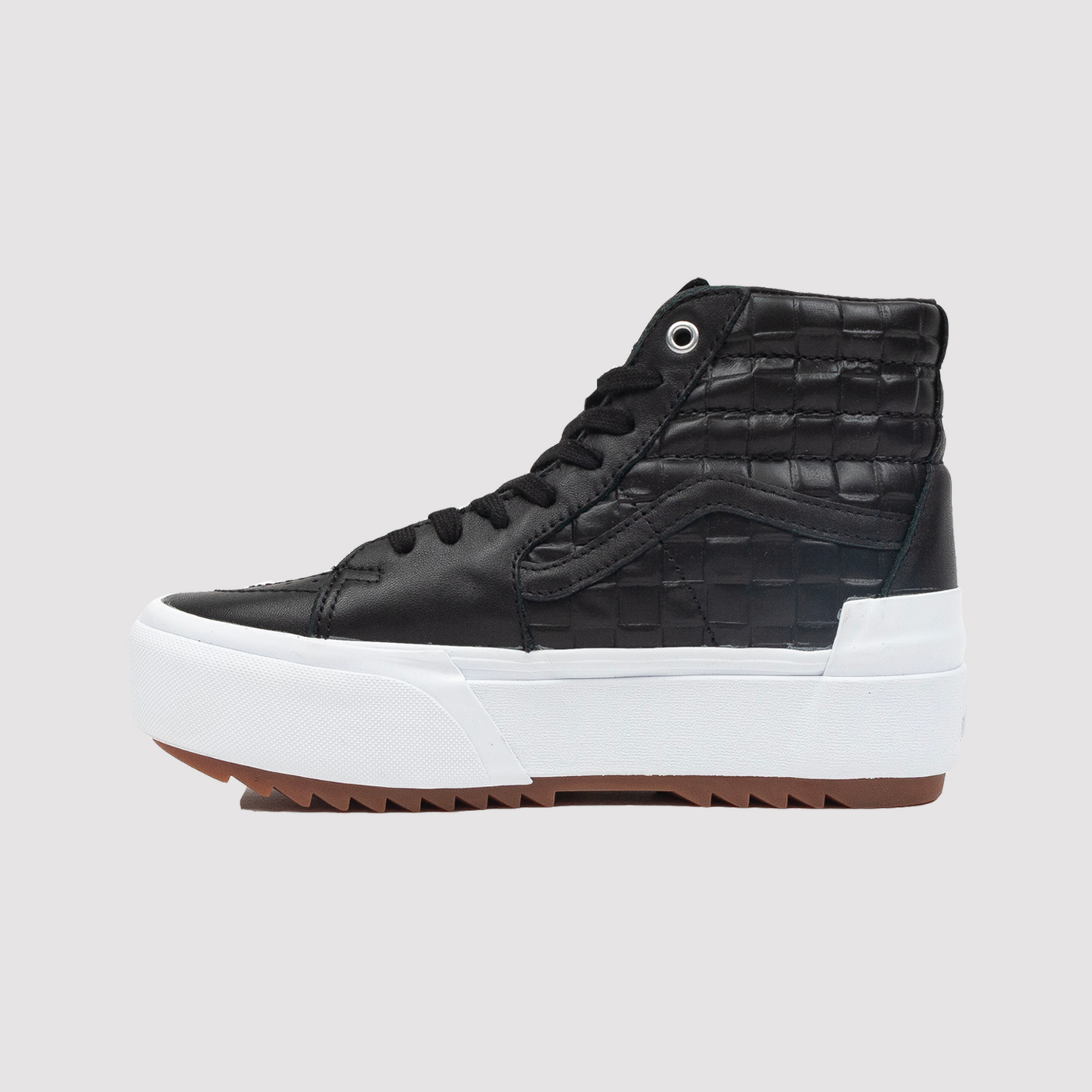 UA SK8-Hi Stacked (Emboss Check) Black / True White