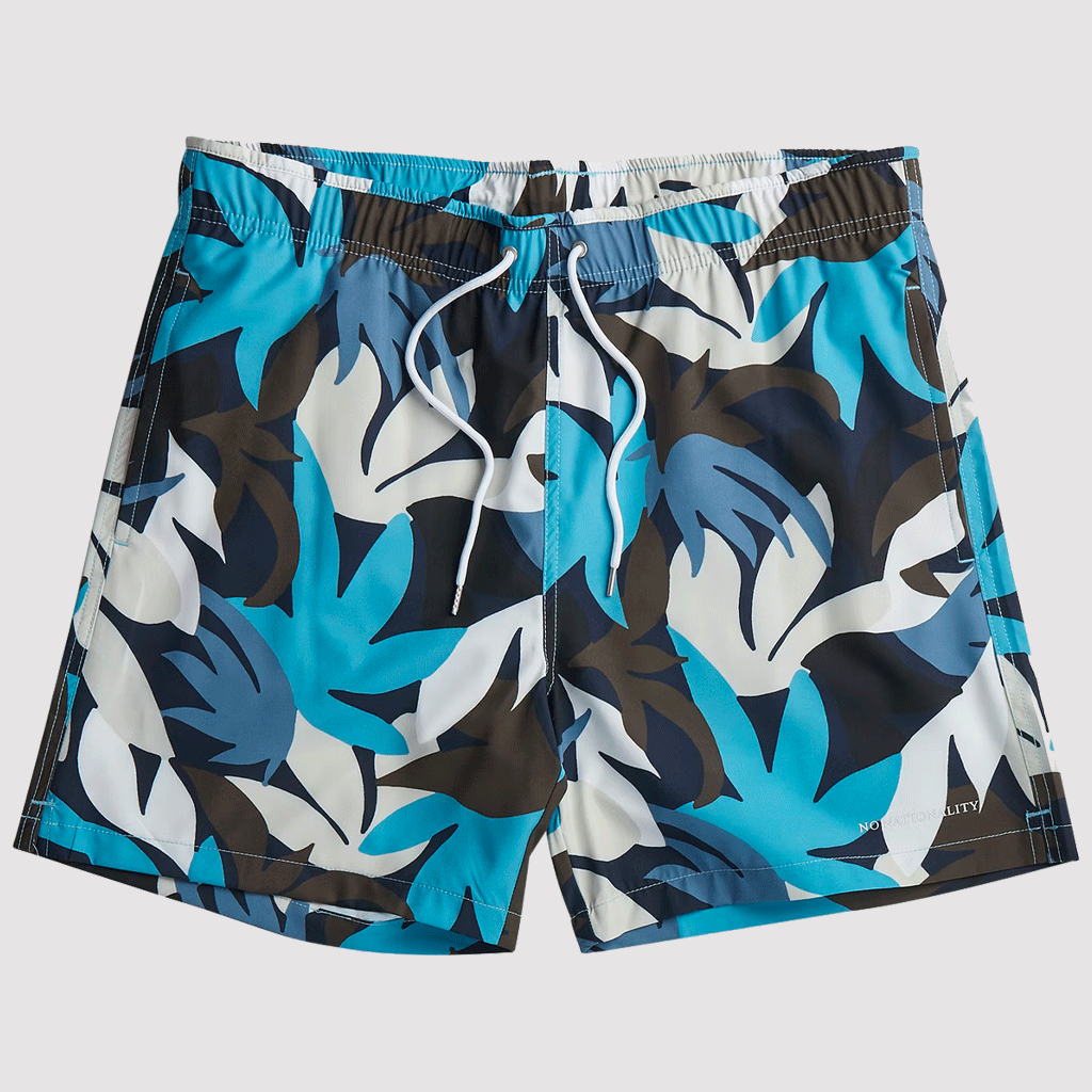 Jules Print Shorts 1392 Aqua Print