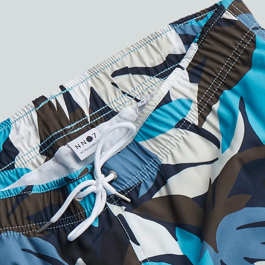 Jules Print Shorts 1392 Aqua Print