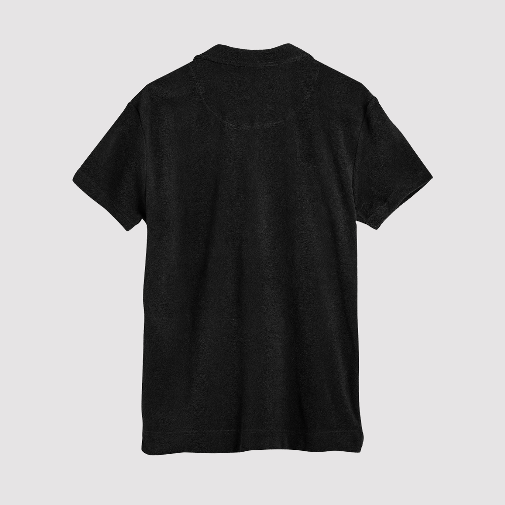 Black Polo Terry Shirt