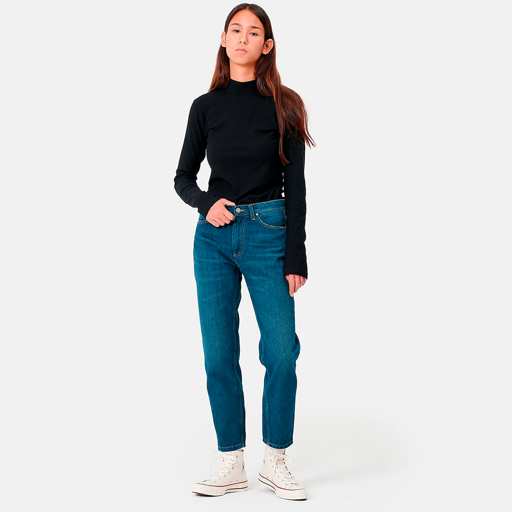 W' Page Carrot Ankle Pant Blue Dark Stone Washed