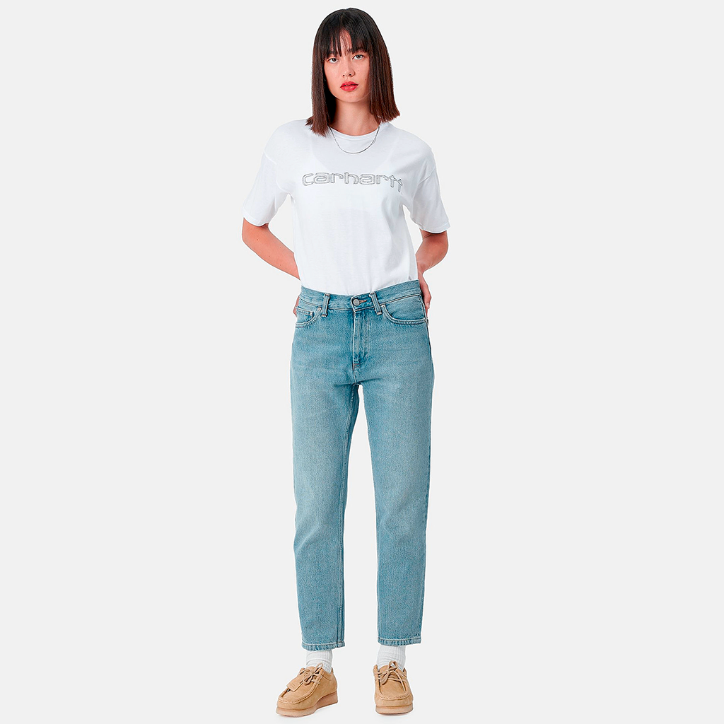 W' Page Carrot Ankle Pant Blue Light Stone Washed
