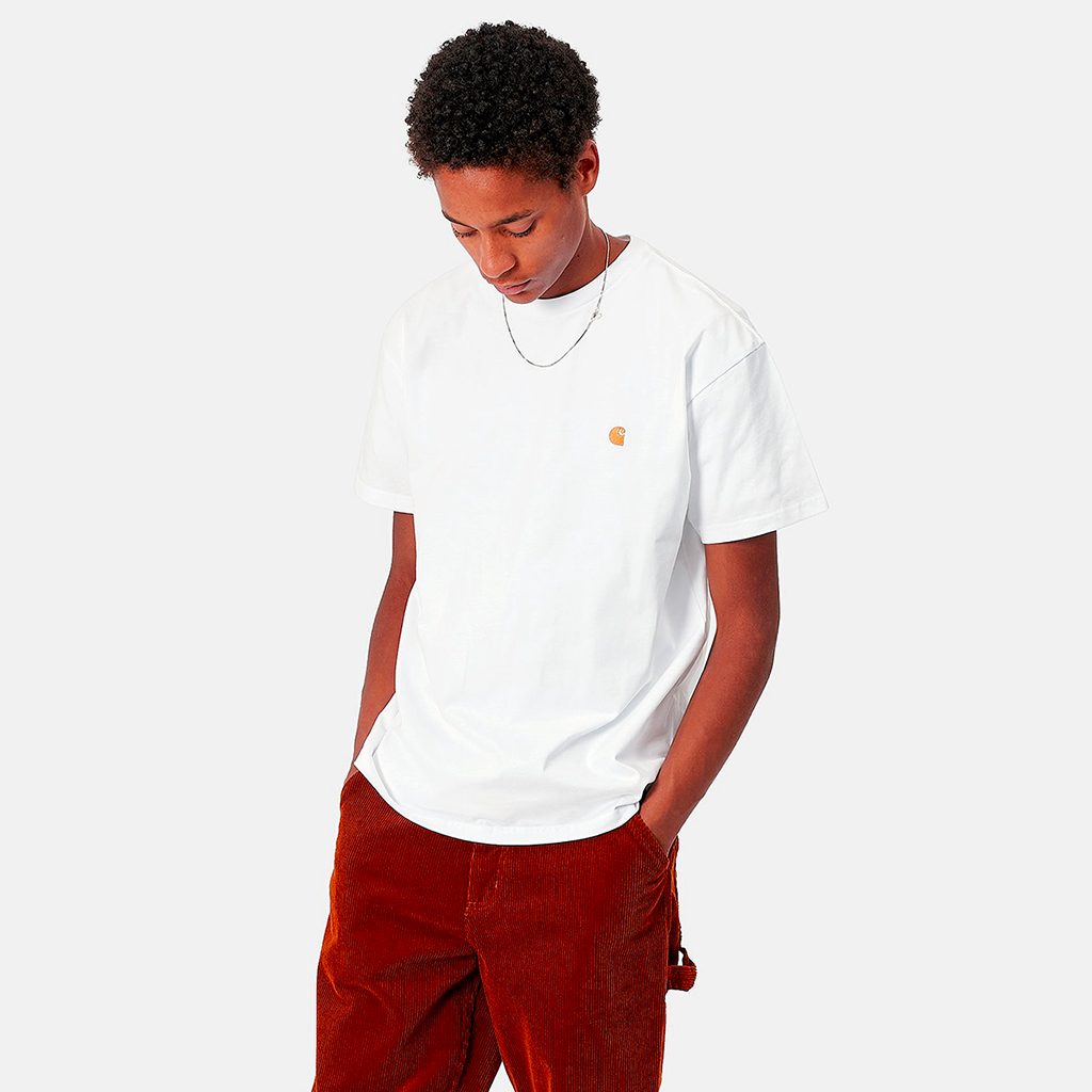 S/S Chase T-Shirt White / Gold