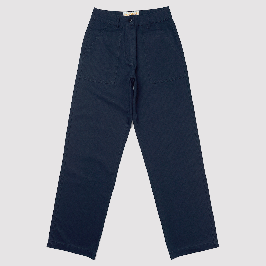 Herringbone Mona Pant Navy