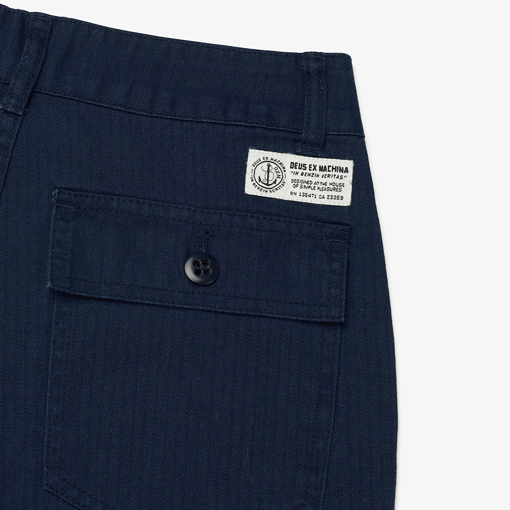 Herringbone Mona Pant Navy