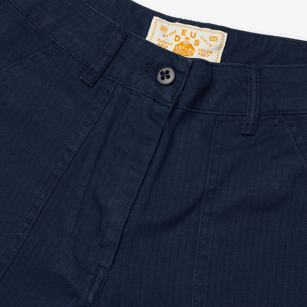 Herringbone Mona Pant Navy